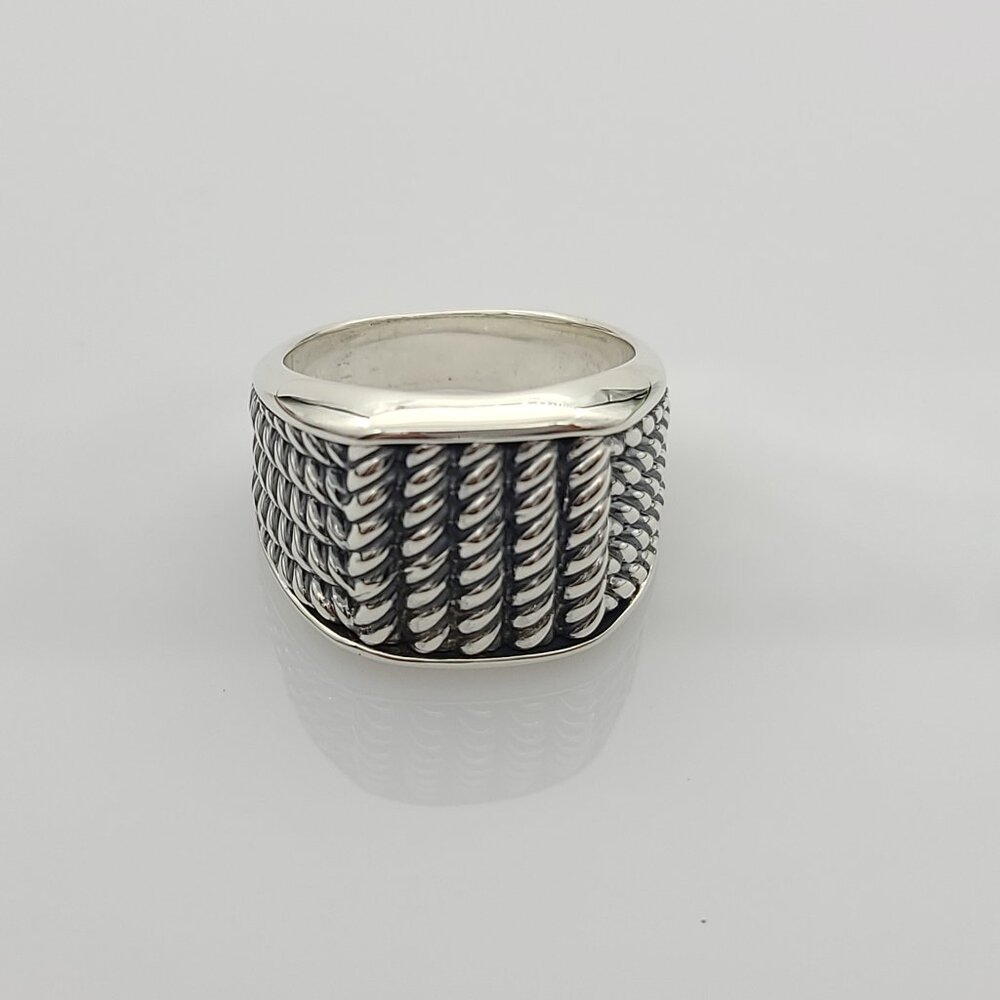 David Yurman Men's Maritime 5 Sided Narrow Rope Ring size 10